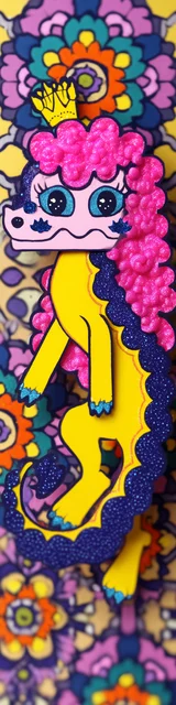 Free dragon bookmark featuring a cartoon alligator-style dragon